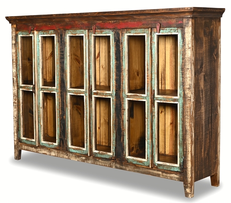 Cabana Console Cabinet with Glass Doors