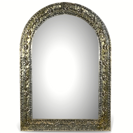 Vintage Pressed Tin Mirror