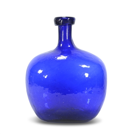 Rare Cobalt Blue Dame-Jeanne Vase