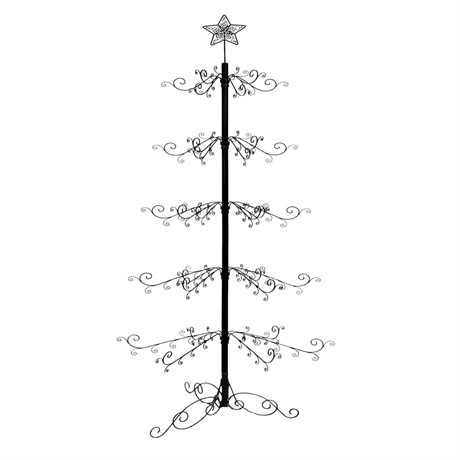 Hohiya 84" Ornament Display Tree (Black)