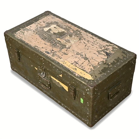 U.S. Army Footlocker Trunk — Maj. Gen. Edward Greer, WWII–Vietnam