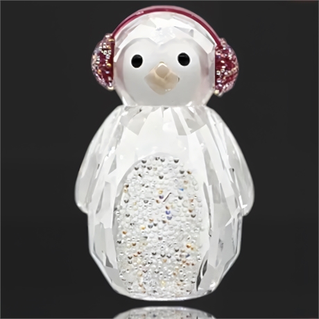 Swarovski Rocking Penguin 5004495 — Crystal Holiday Figurine