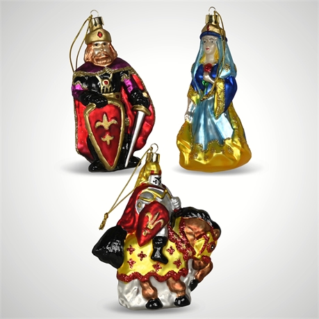 Medieval Times Collector Edition Handblown Glass Christmas Ornaments