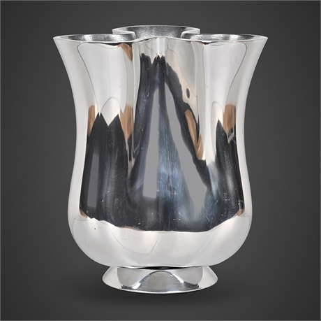 Nambé Steve Cozzolino Trefoil Polished Aluminum Vase, MT0472