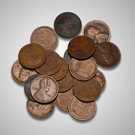 1917 - 1957 (20) Wheat Pennies