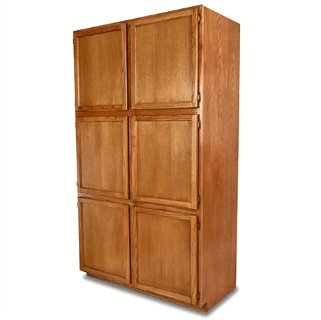 84" Oak Storage Cabinet