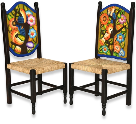 Pair Mexican Folk Art Chairs