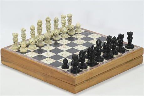 Carved Stone Chess Set