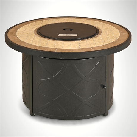 Hampton Bay Bowbridge Gas Fire Pit Table 55,000 BTU Tile Top