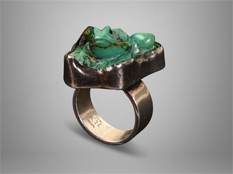 Turquoise Frog Fetish Ring