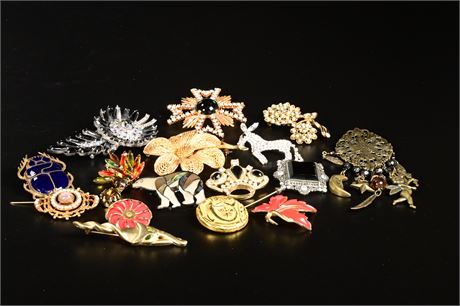 Collection of Vintage Brooches