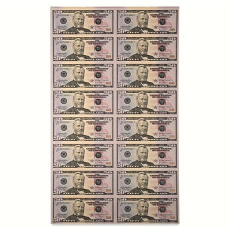 Uncut 16-Note $50 Sheet — Series 2004A Star Notes, Chicago G7 District