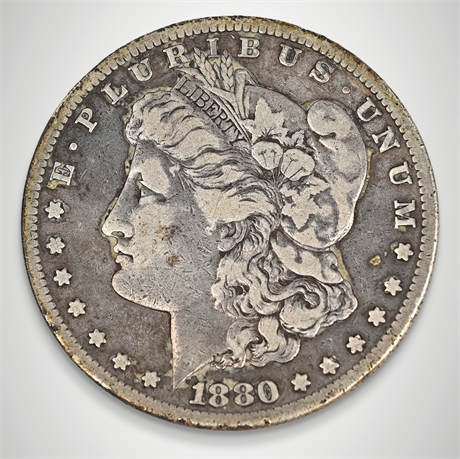 1880-S Morgan Silver Dollar – San Francisco Mint – .900 Silver