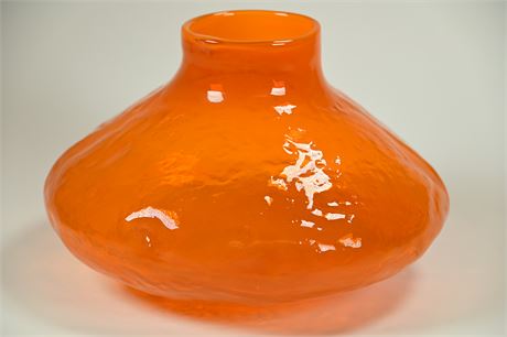 Mid-Century Textured Glass Vase