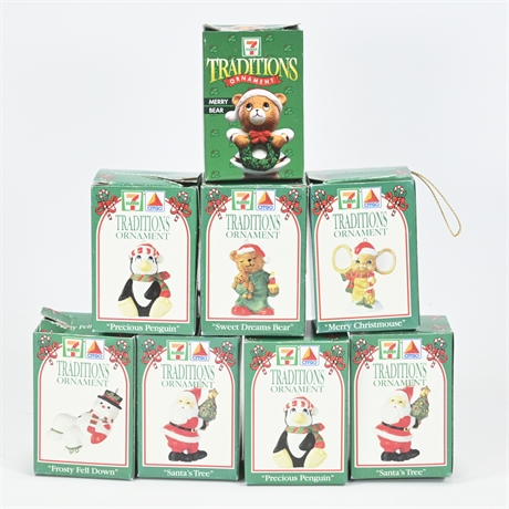Vintage 7-11 Traditions Ornaments