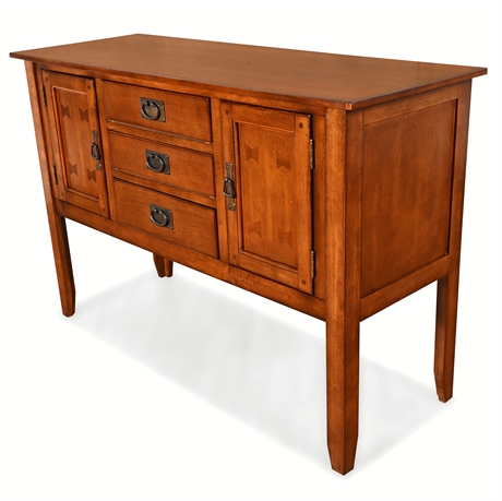 Hamilton & Spill Mission-Style Oak Sideboard, 3 Drawers & 2 Doors