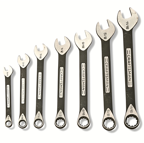 Craftsman 7 Piece Black Oxide Universal Fit Combo Wrenches