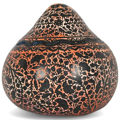 Ebonized and Etched Gourd
