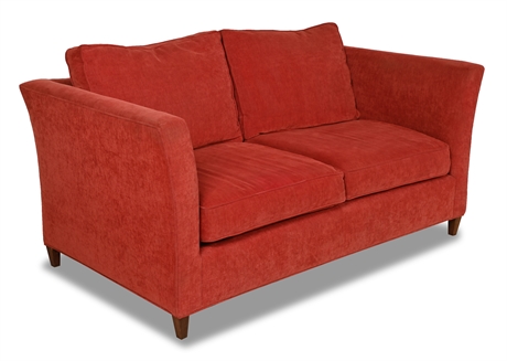 Contemporary Flared Arm Loveseat