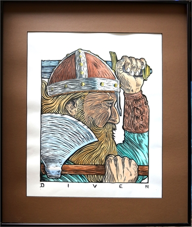 'Viking' (Self Portrait) - Bob Diven Original