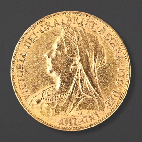 1899-M Great Britain Gold Sovereign – Melbourne Mint – Queen Victoria