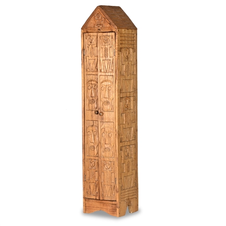 Carved Figural Cabinet