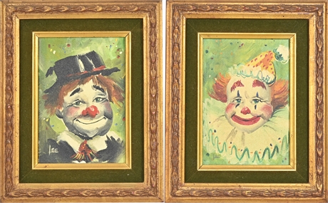 Mid Century Clown Portraits