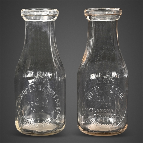 Las Cruces Dairy Farm & Wholesome Dairy Milk Bottles