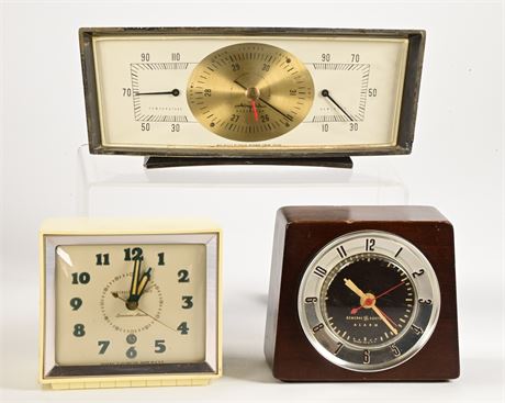 Vintage Clocks and Barometer