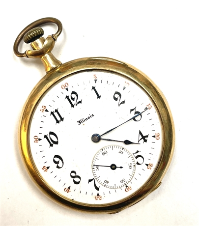 14K Gold Illinois Pocket Watch