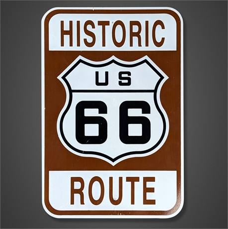 Historic Route 66 Metal Sign 18" x 12" US 66 Shield Retro Highway Decor