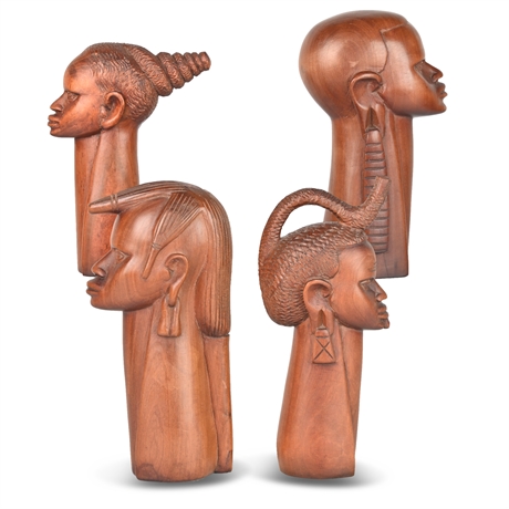 African Carved Busts