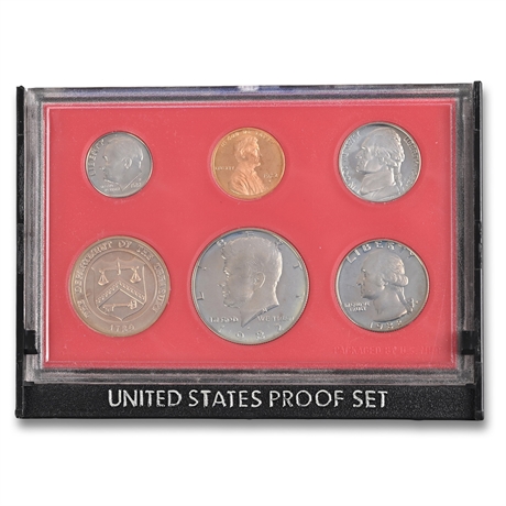 1982-S United States Proof Set, Five Coins in Original Mint Packaging
