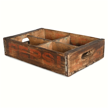 1963 Pepsi Wooden Crate 24 Bottle Sturdy-Bilt Jonesboro AR