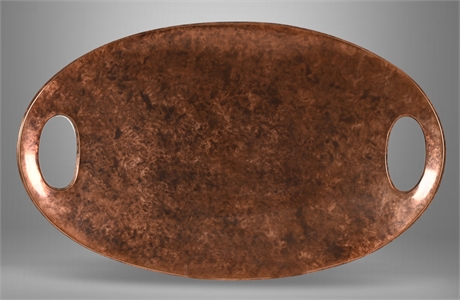 Nambe Heritage Pebble Handle Bronze Tray by Steve Cozzolino