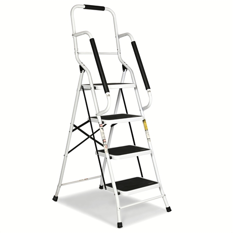 5' Four Step Safety Ladder with Grips