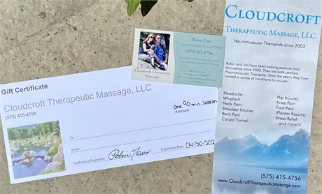 90-Minute Therapeutic Massage by Cloudcroft Therapeutic Massage (Robin or Jim)