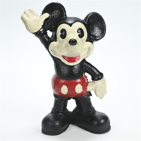 Vintage Old Cast Iron "Mickey Mouse"  Bank