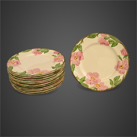 Franciscan Desert Rose Luncheon Plates, Set of 12 — California Earthenware