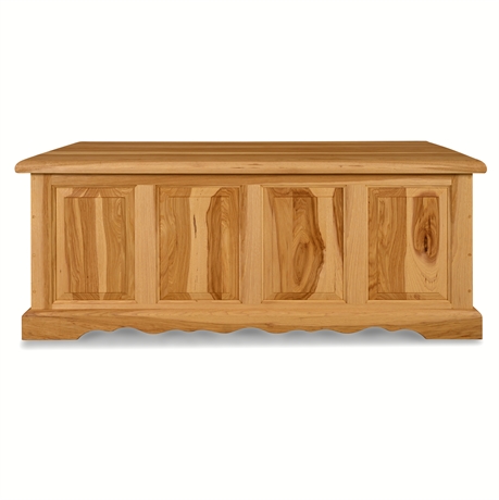 58" Solid Hickory Blanket Chest, Cedar-Lined, 2 Trays