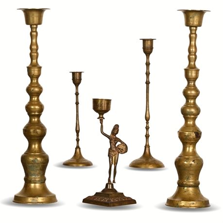 Vintage Brass Candlesticks