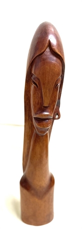 Tall African Wood Sculpture