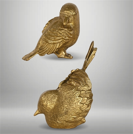 Vintage Solid Brass Birds