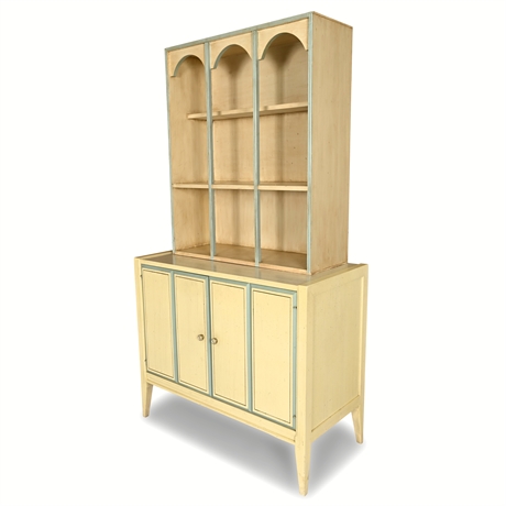 John Widdicomb Mid-Century Painted Hutch Cabinet – Removable Top, Dovetail