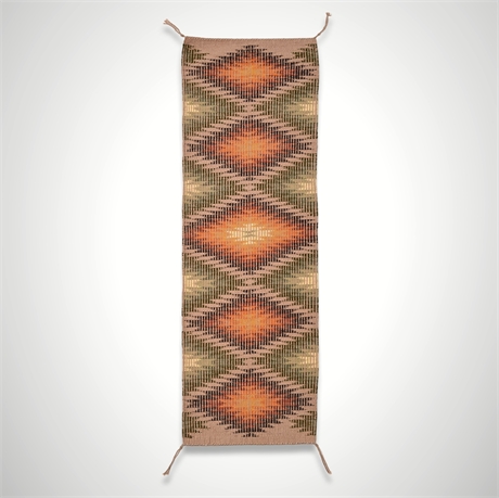 Marie Sheppard Navajo Raised Design Textile – Wool Runner, 46”