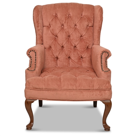 Vintage Tufted Wingback Chair