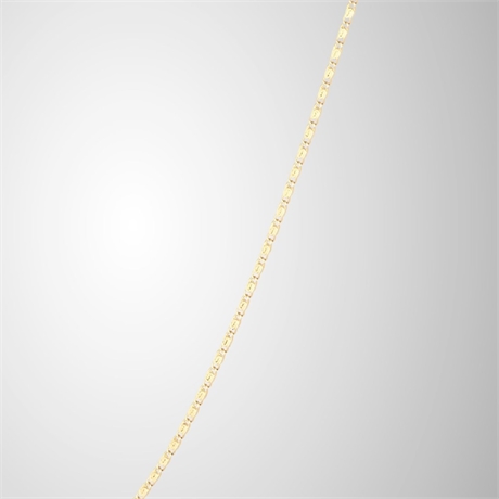 14K Yellow Gold Fancy Link Chain Necklace 15.5"
