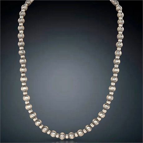 Carolyn Pollack Sterling Silver Navajo Pearl Style Necklace