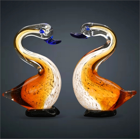 Vintage Murano Ducks