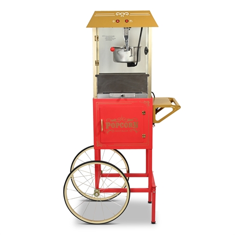 Commercial Popcorn Popper with Cart & 10 oz. Kettle
